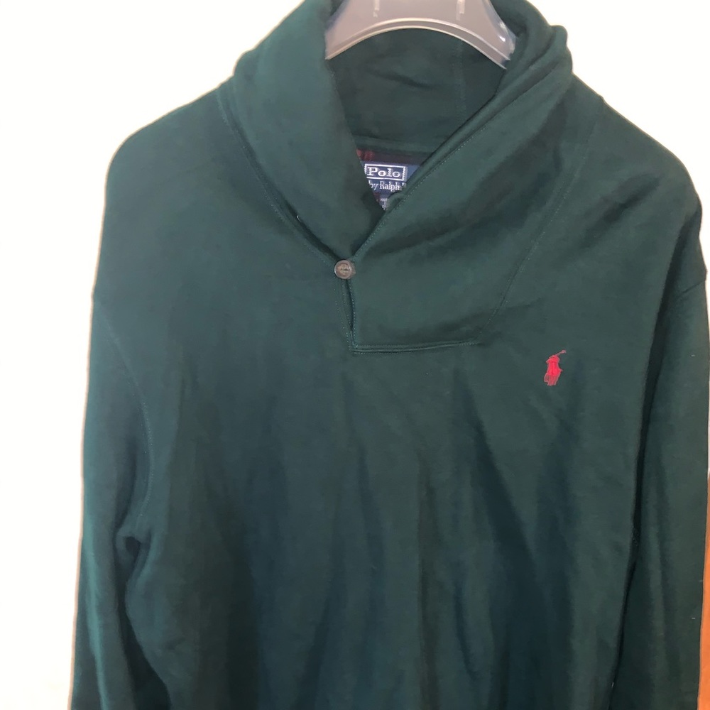 Polo sweatshirt forest green